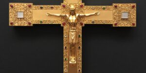 イタリアの行列の十字架