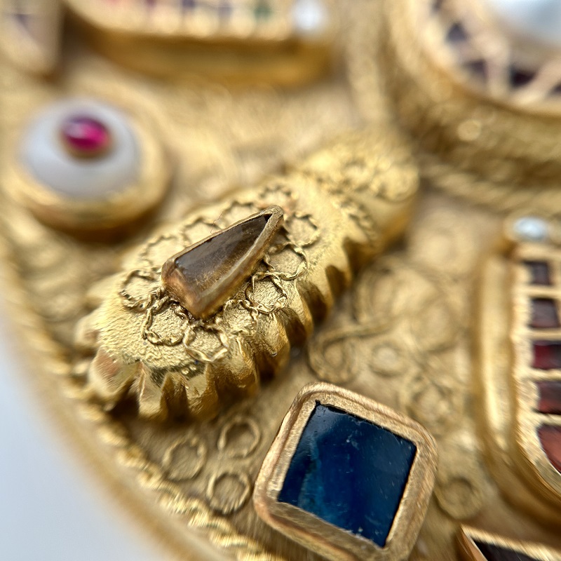 Detail of the magnificent brooches