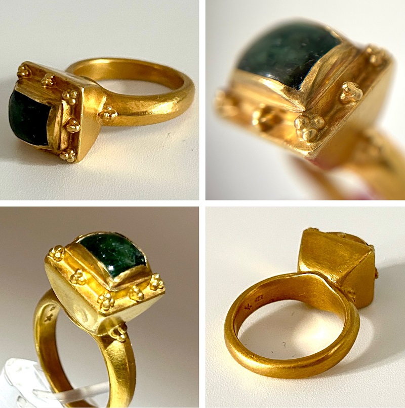 Detailansicht Smaragdring